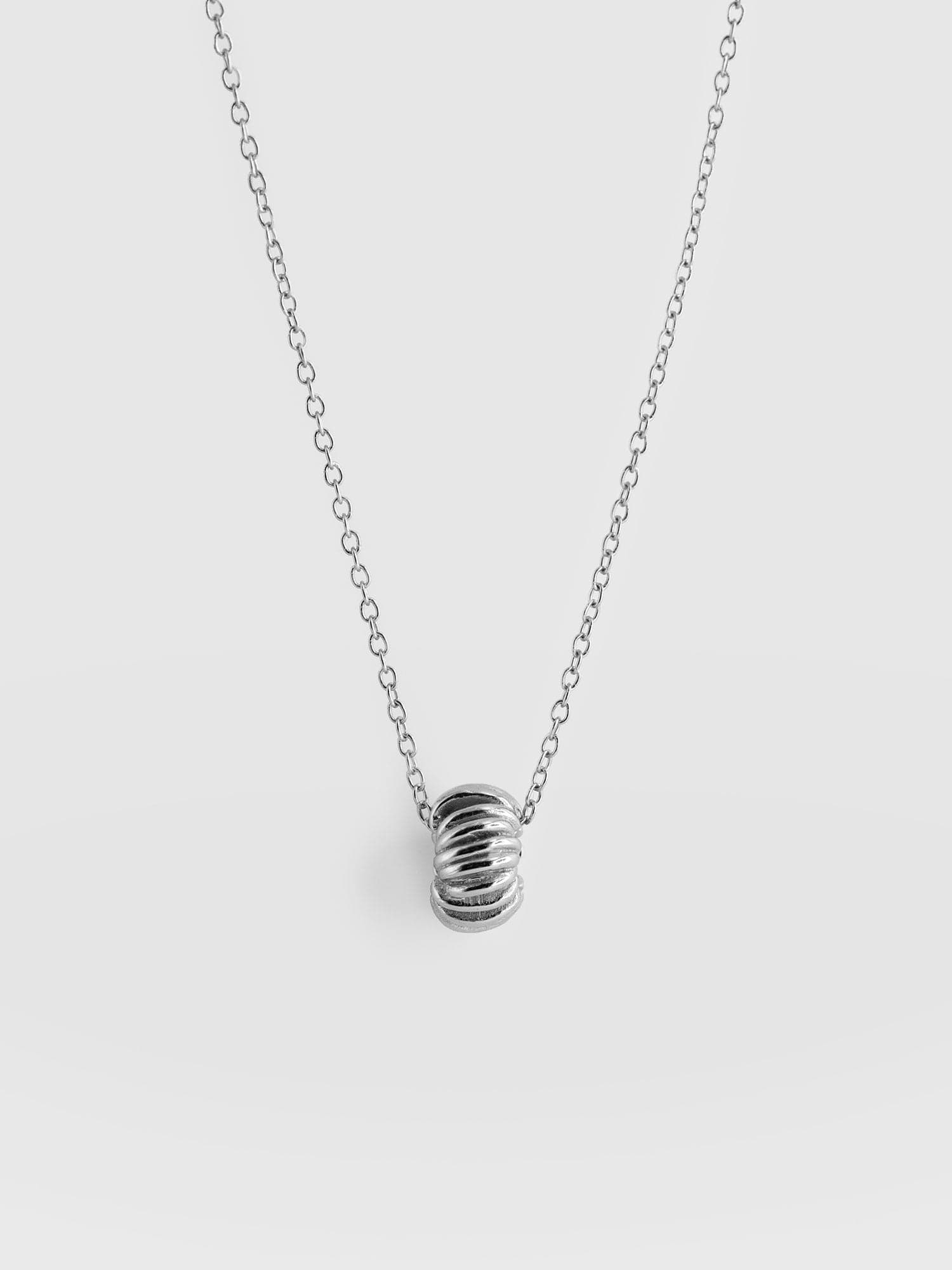 Swirl Charm Necklace Silver - Women's Jewellery | Saint + Sofia® USA